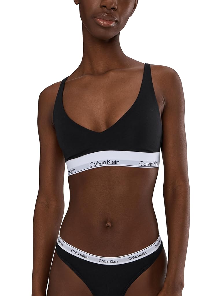 Black Calvin Klein Icon Cotton Modal Unlined Triangle Bralette