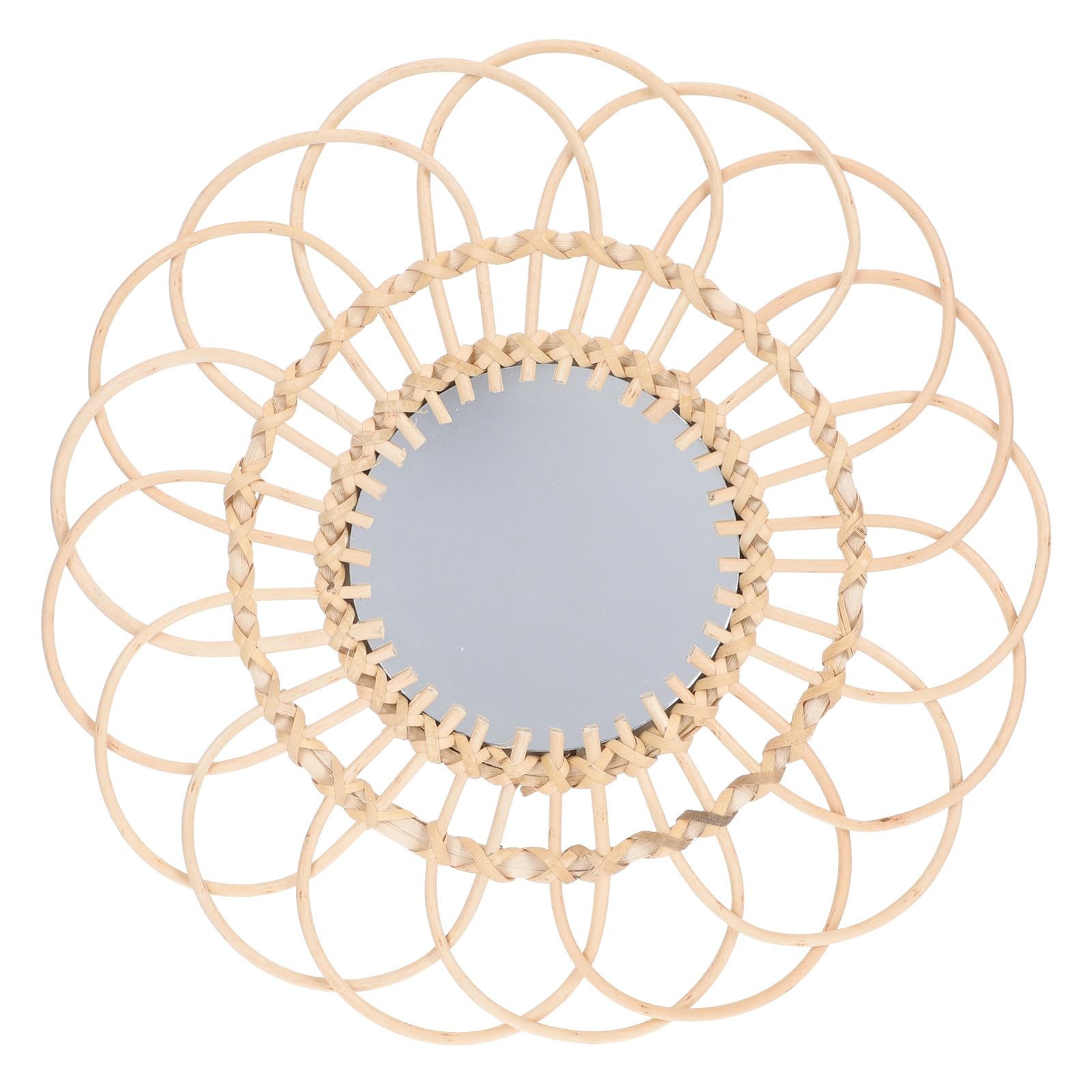 Miroir rotin elegant de haute qualite avec verre haute definition