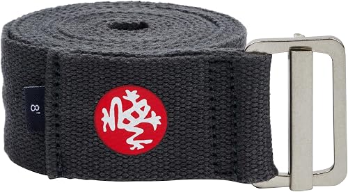 Manduka Align Yoga Strap - Lightweight Cotton, Secure, Slip Free Support, 1.75 Inch Wide, Various Sizes and Colors