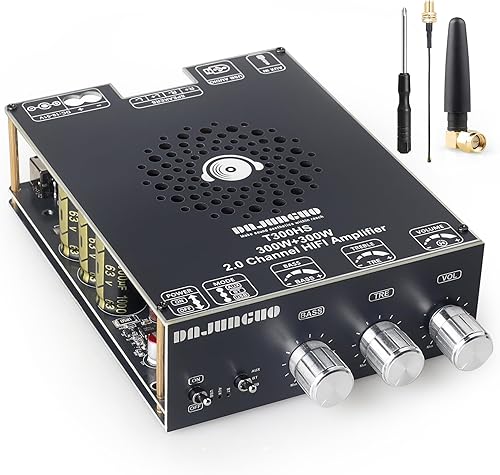 Tablero amplificador de audio de 600 W con control de agudos y graves, chips TPA3255, CC 19-51 V, entradas Bluetooth 5.2 y AUX, placa AMP estéreo de