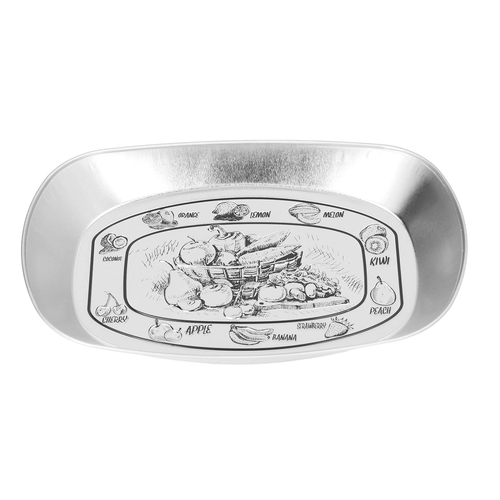 NYSUZHOUJI Vintage Tinplate Camping Dinner Plates Pattern Designed Food Tray For Outdoor Picnic (Coffee House)