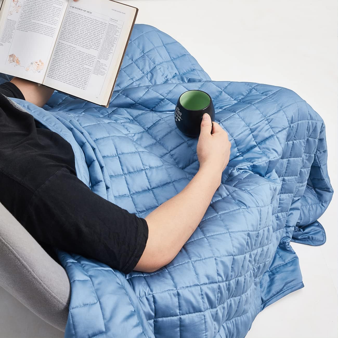 ZZZhen Cooling Bed Blanket by Bamboo - Noticeable Cold Hand Feel for Summer - Utral-Soft and Breathability 100% Bamboo FaceGrey (Cool Bamboo - Grey, 48''72'' - 15LB)