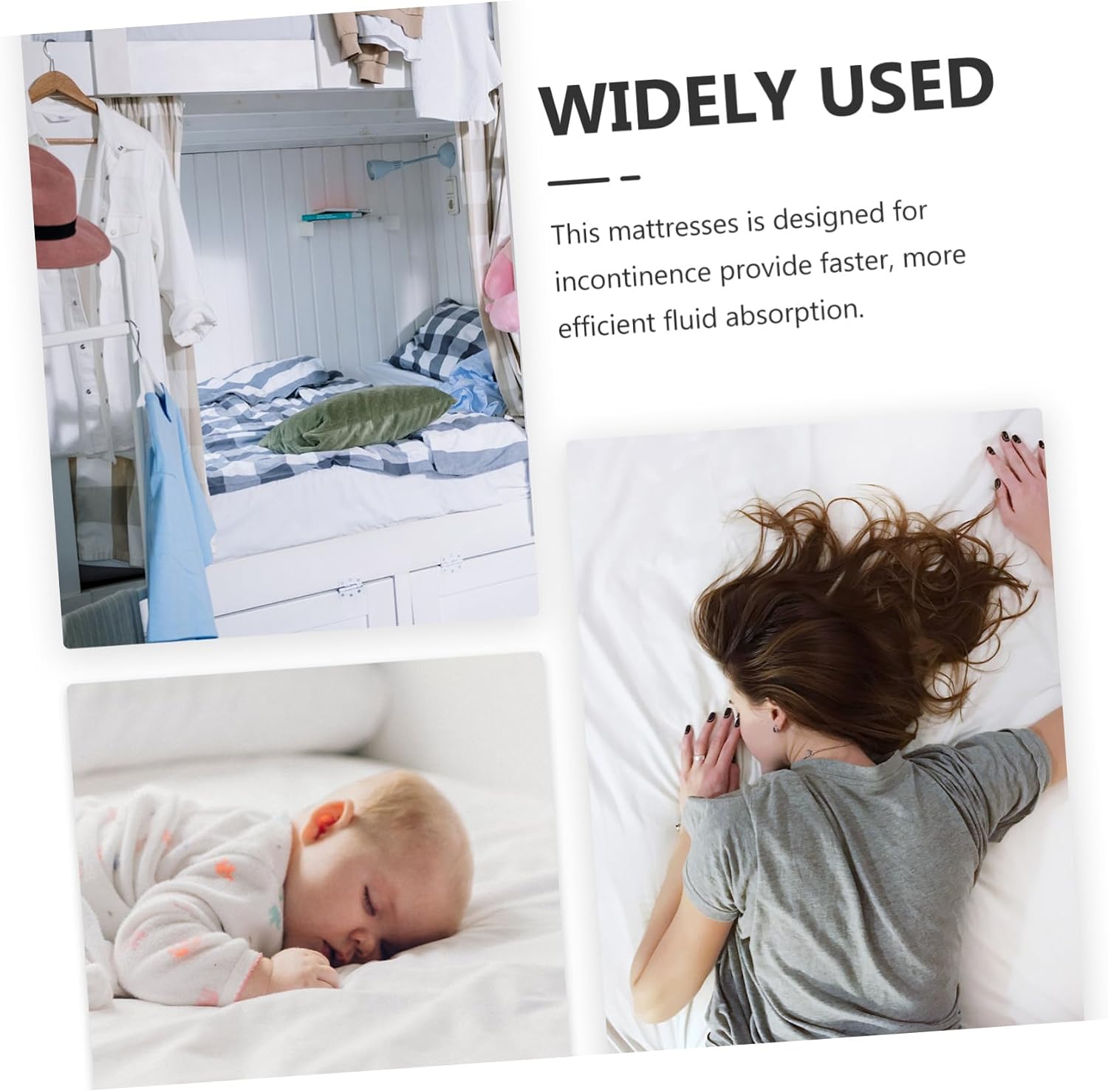 Reusable Leak Bed Pad Non-Slip Washable Cotton Adult Incontinence Mat for Newborns and Women During Periods Breathable Nursing Protector
