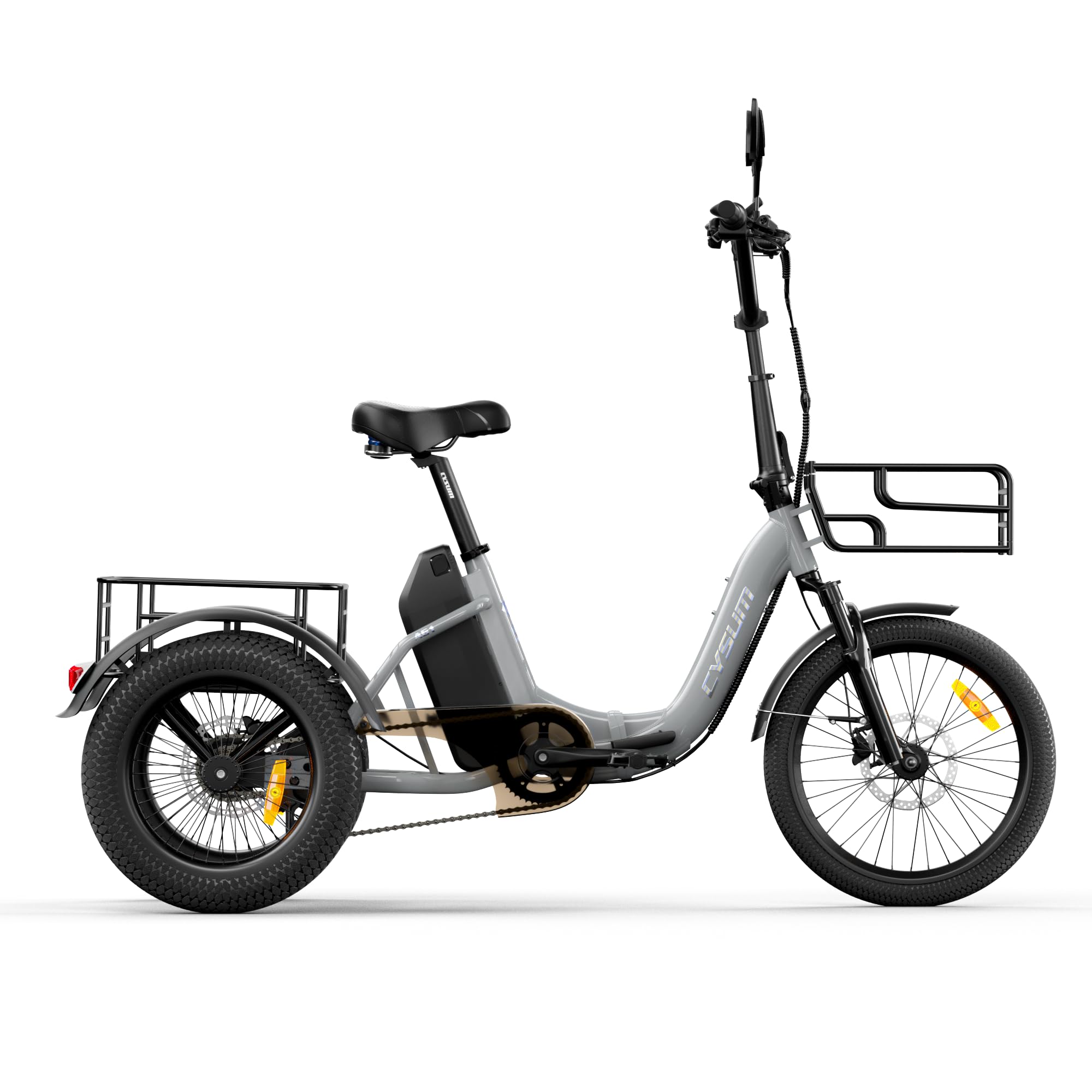 AG1 Pro Velo électrique Homme Femme,16'' Tricycle Electrique Adulte, Batterie 48V 20Ah, 25 km/h et Autonomie de 80 km, Frein à Disque Hydraulique et Différentiel