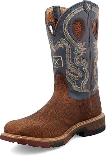 Twisted X Botas de trabajo occidentales para hombre de 12 pulgadas botas de tobillo casuales hechas con tecnología patentada CellStretch Comfort y