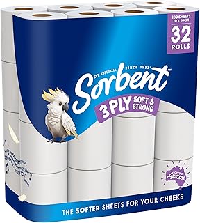 Sorbent 3PLY Silky White Toilet Paper - 32 Pack