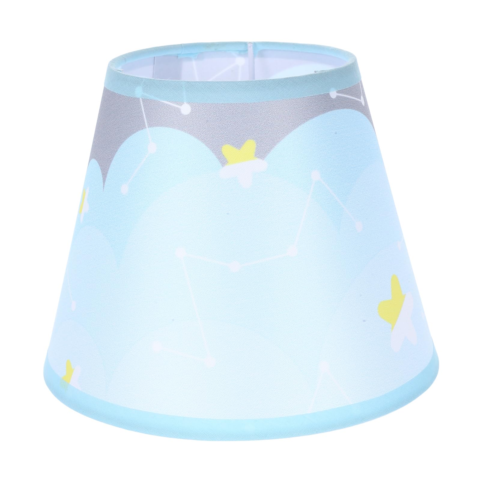 OSALADI Cloth Lamp Shade, Drum Lampshade Decorative Small Light Covers Star Table Lamp Covers Replacement Clip On Bulb for Nursery Room