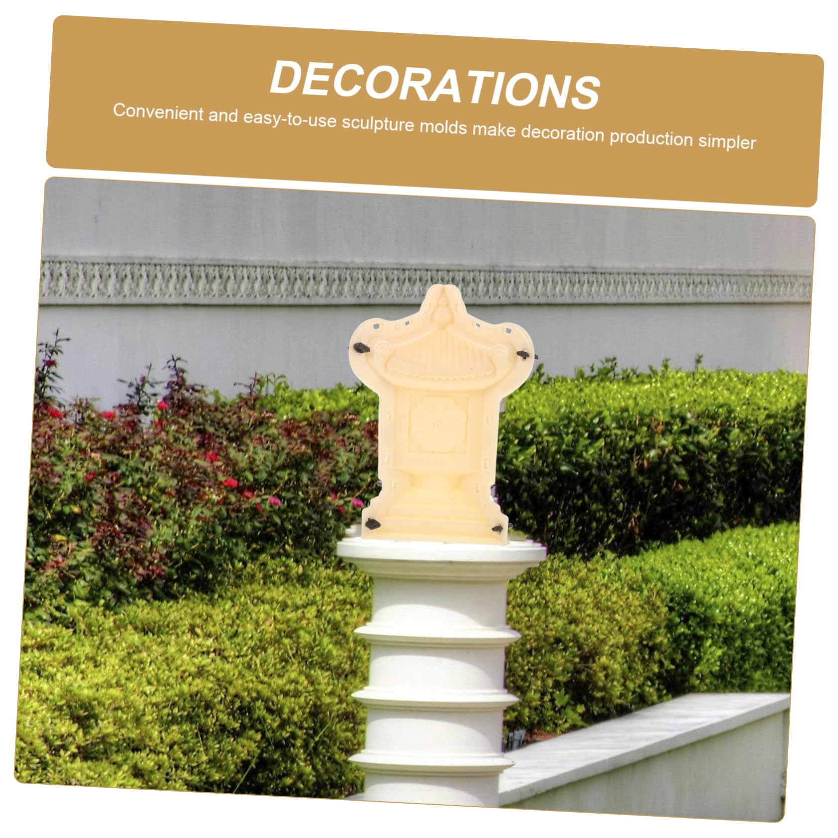 BESPORTBLE Moule de Colonne Romaine en Plastique pour Clôture de Jardin et Balustrade, Surface Lisse, Léger, pour Parcs et Communautés