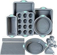 Vista 13 de To encounter Molde de silicona para pan y hogaza de 9 pulgadas, paquete de 2 moldes de silicona antiadherentes de grado alimenticio para hornear pan