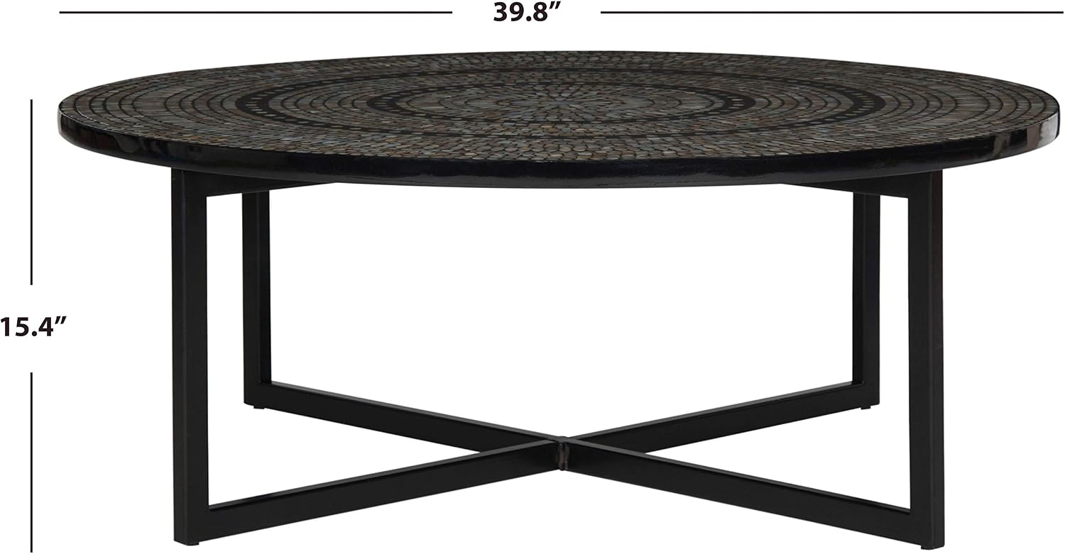 SAFAVIEH Home Collection Cheyenne Blue & White Coffee Table