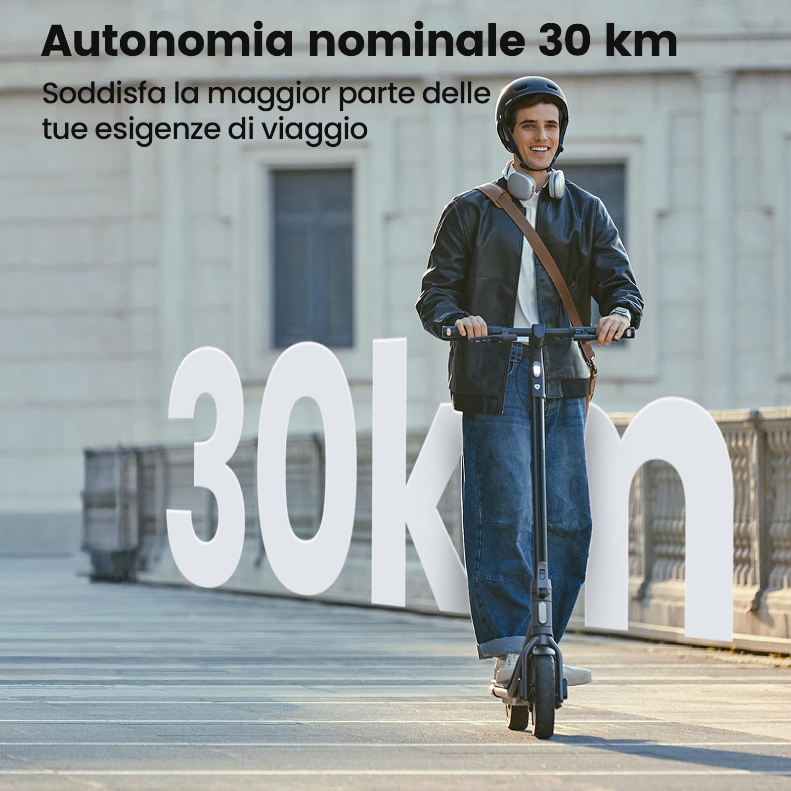 Yadea Starto Monopattino Elettrico per Adulti, Autonomia 30-40 km, Motore 350W, Connettività Bluetooth, Freni a Doppia Ruota, Portata Massima fino a 130 kg, Monopattino Pieghile Portatile