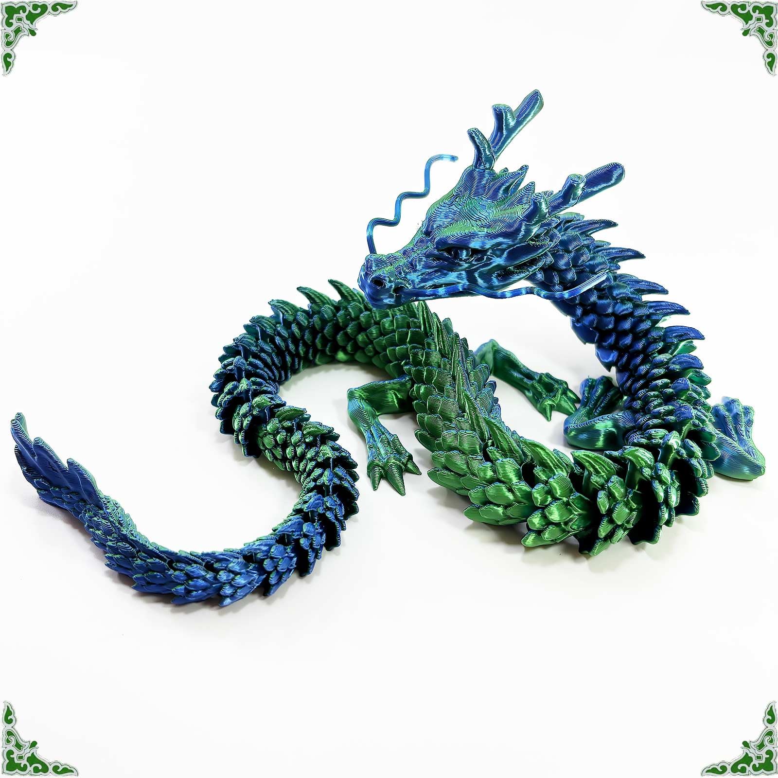 Figurine Dragon Chinois Mythique En Résine - Kit 3D 80mm Non Assemblé