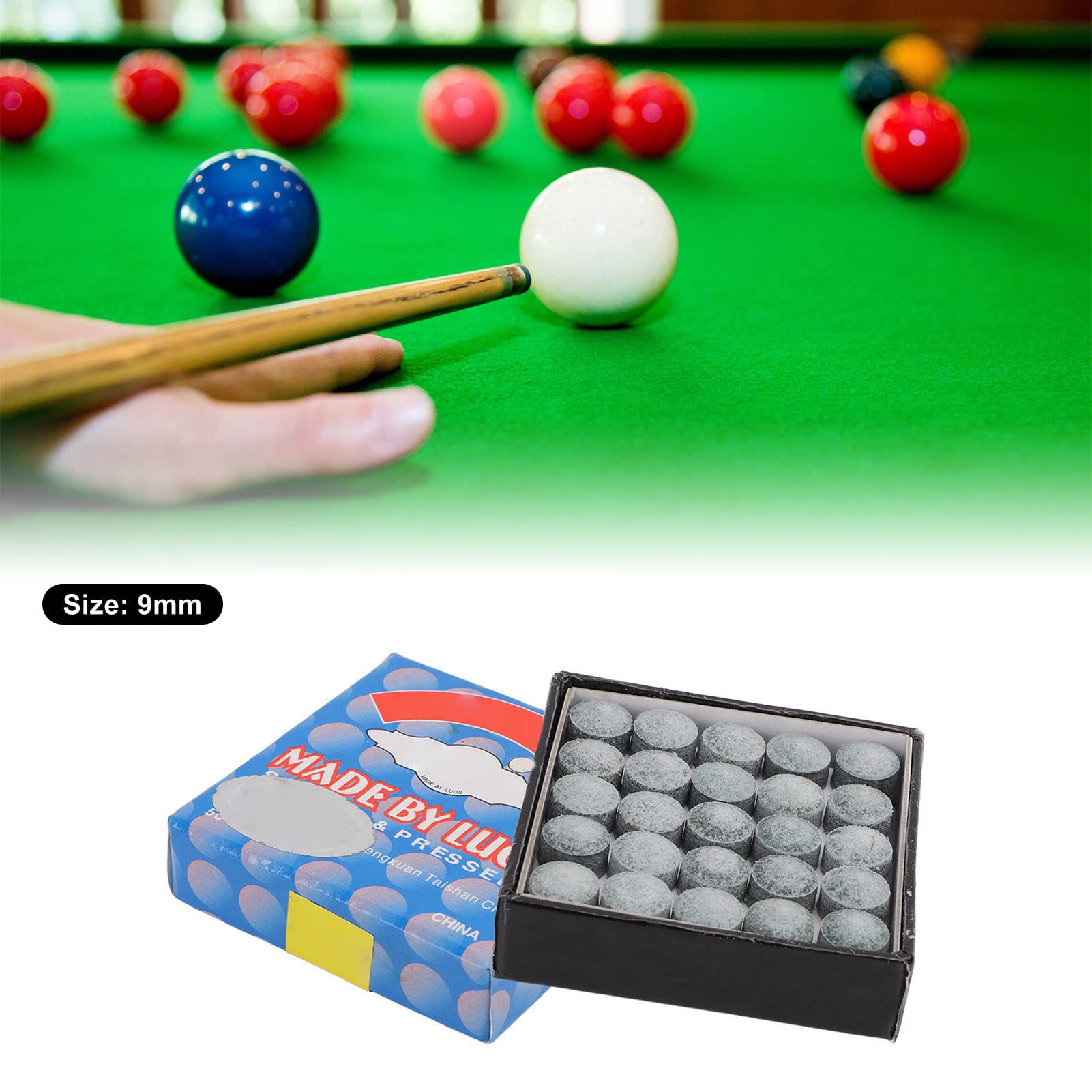Lot De 50 Pointes De Queue De Billard Avec Boîte De Rangement