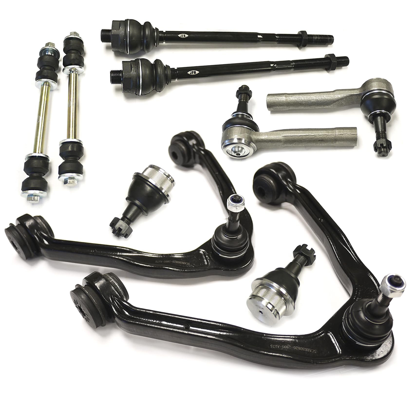 10PC Front Suspension Kit Front Upper Control Arm & Lower Ball Joint & Stabilizer Sway Bar Inner & Outer Tie Rod End Compatible with 1999 2000 2001