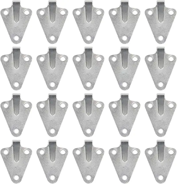 Crochets de Bâche à Trois Trous Galvanisés - Lot de 20 Pièces pour Remorque