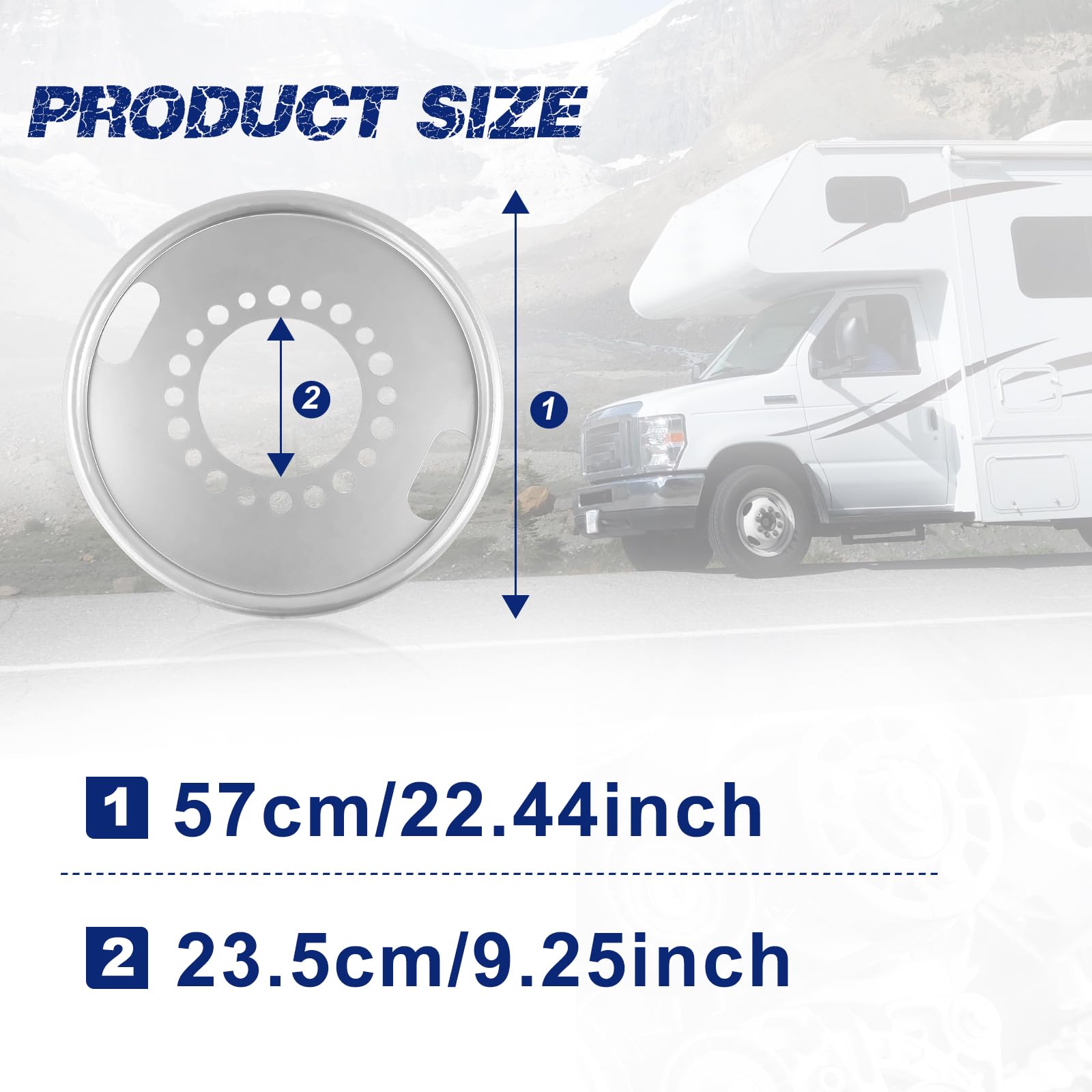 600-640 - 2 piezas de equilibrador de rueda de dirección para camiones, autobuses, autocaravanas, ruedas de 22.5 pulgadas