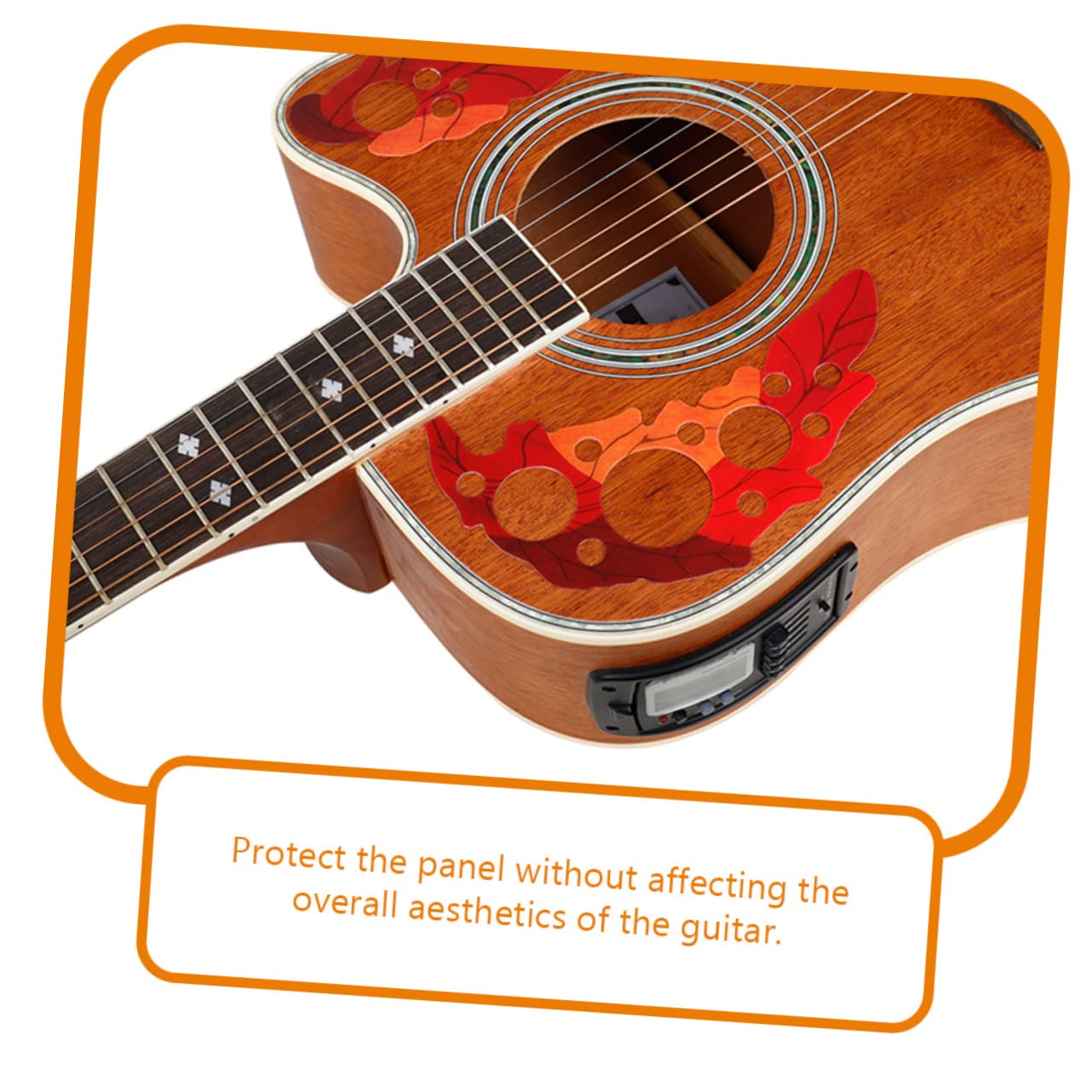 Toyvian 10sets Battipenna Adesivo Per Chitarra Acustica Stile Foglia Da Design Creativo e Facile Installazione Protezione Antigraffio Per Chitarra Folk Accessorio Eccellente Per Musicisti