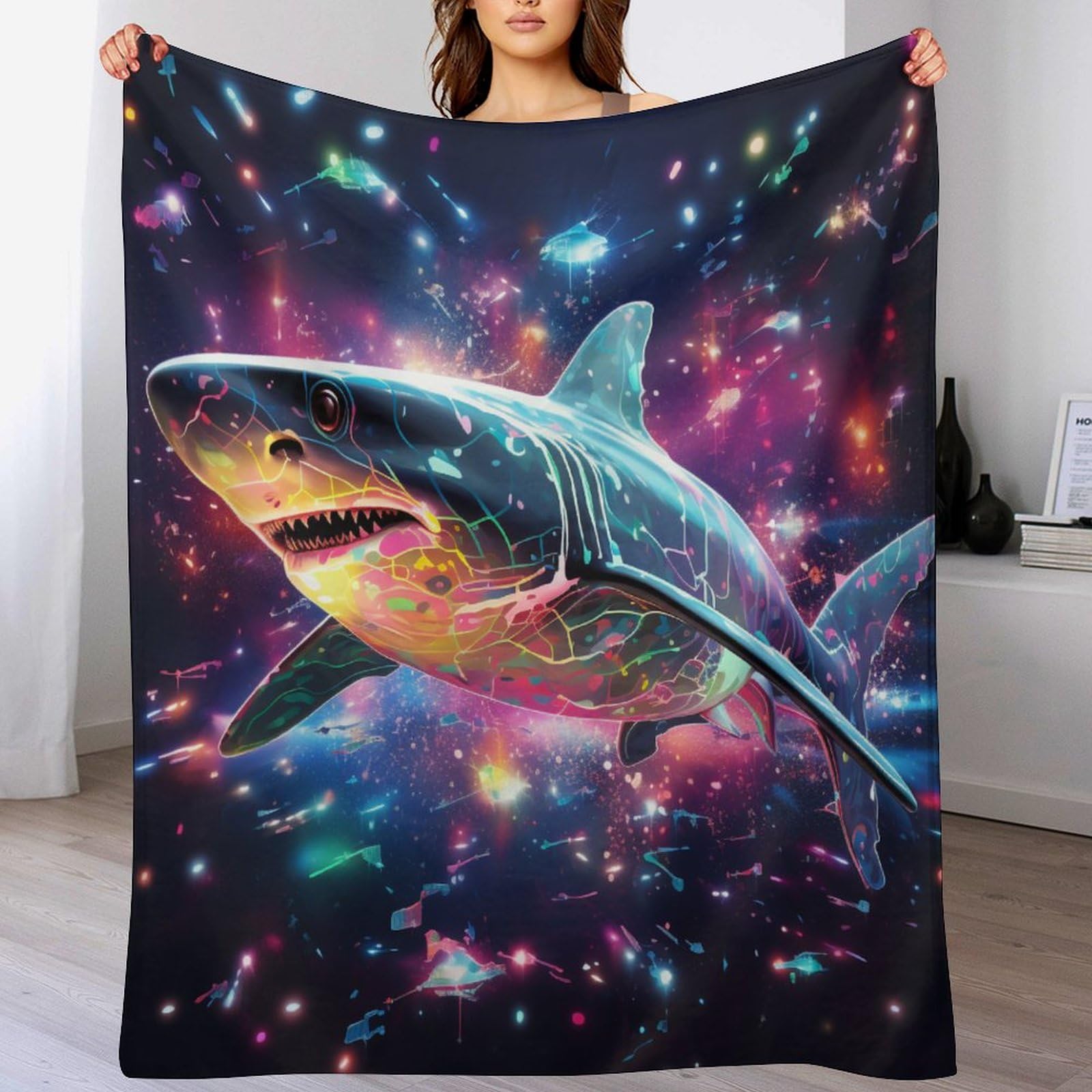 Couverture polaire requin pour des moments de tendresse chauds