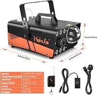HAKUTA 600W Ködgép Diszkógömbbel és RGB LED Világítással - Automata Ködpermetezés 2300 CFM - Bulikhoz, Színpadi Előadásokhoz, Halloweenre 8