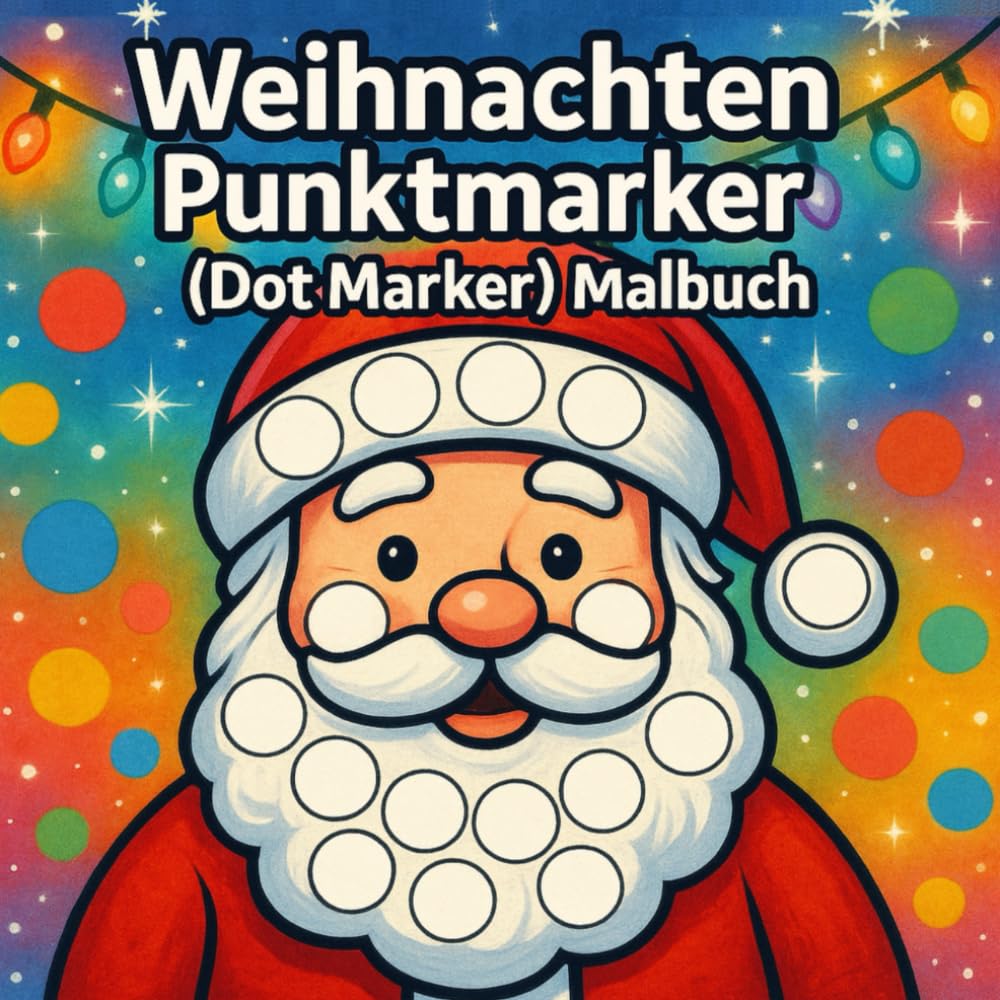 Weihnachten Punktmarker (Dot Marker) Malbuch für Kleinkinder – Große Punkte, Dicke Linien, Einfache Weihnachtsmotive – Ab 1–3 Jahren: 50 einfache ... und Dot Marker Malspaß für Kleinkinder