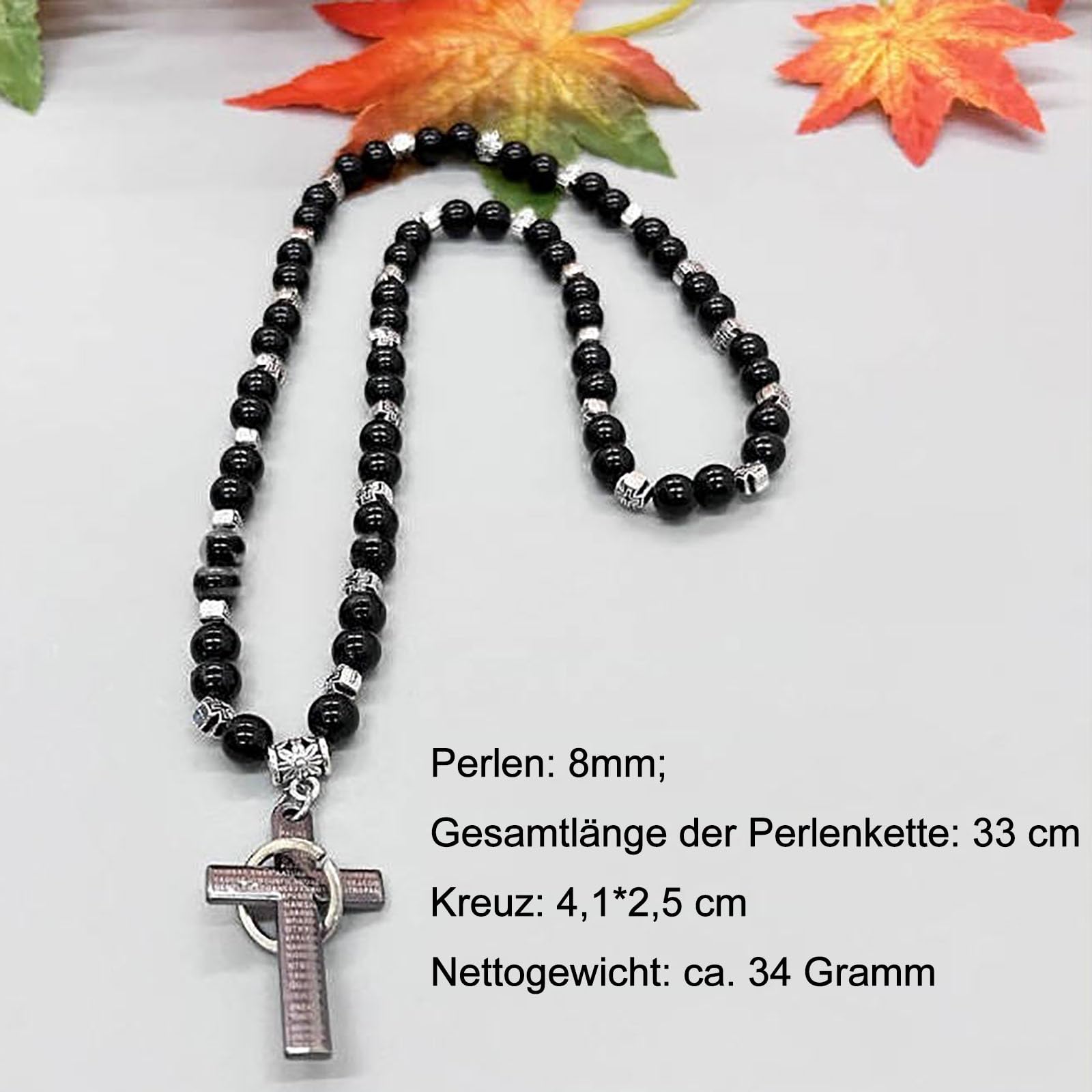 Zawieszka na lusterko wsteczne, zawieszka w kształcie krzyża, czarna zawieszka na lusterko wsteczne, może być wykorzystana jako prezent (czarna 1)