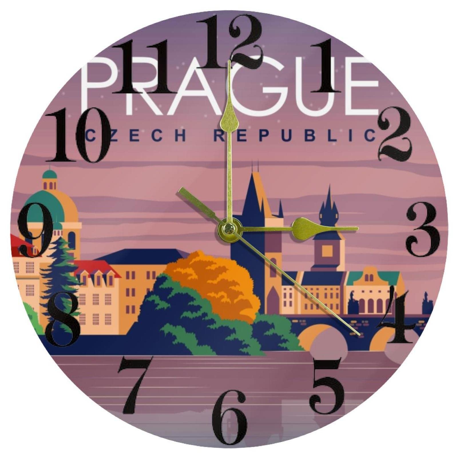 Horloge murale Prague à offrir en cadeau souvenir pour décorer une maison