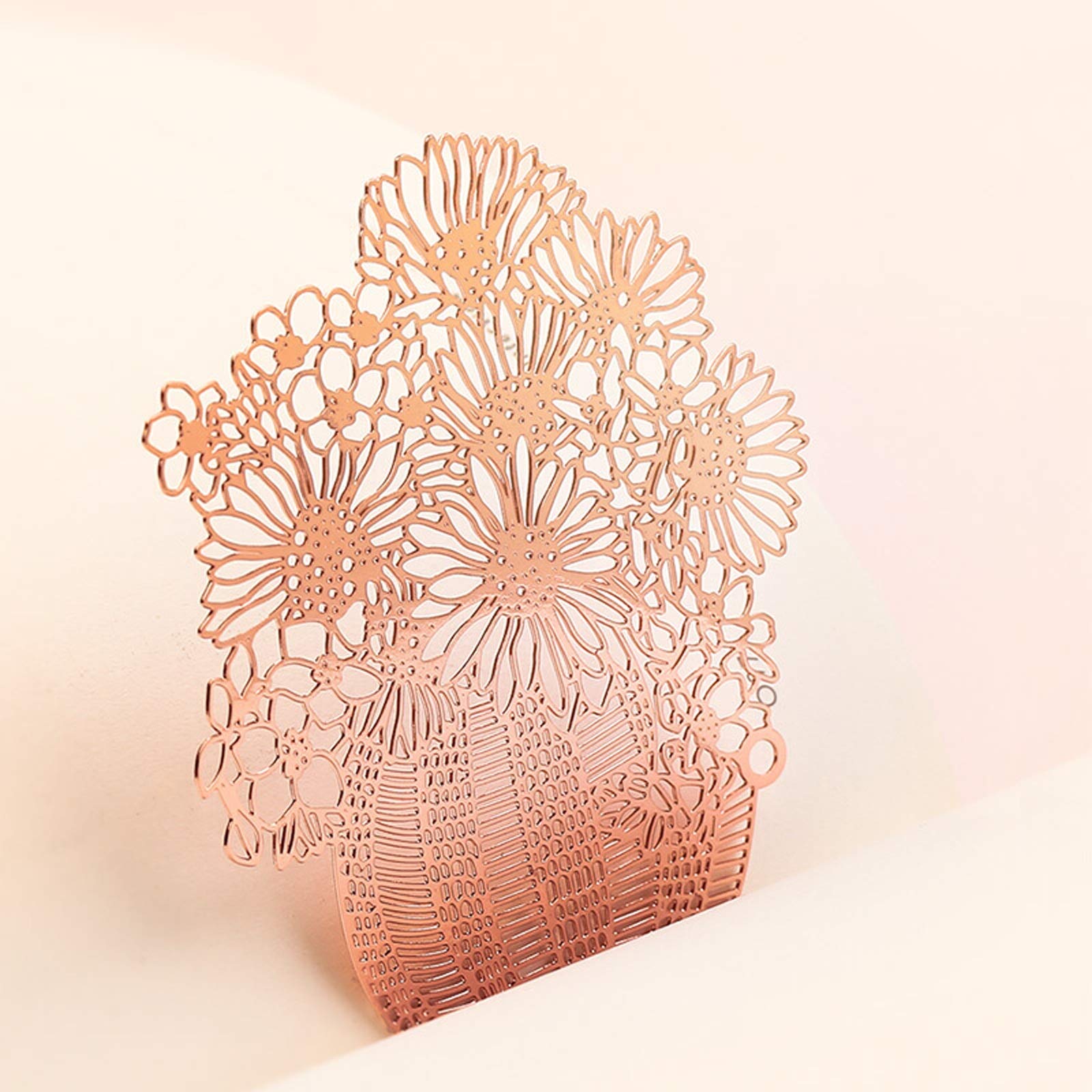 Lesezeichen Lesezeichen Chinesischer Stil Retro Hohlkreative Lesezeichen Rose Gold Überzogene Messing-Seitenmarkierung, Abschluss/Geburtstag Geschenkbox Buch Markierungen