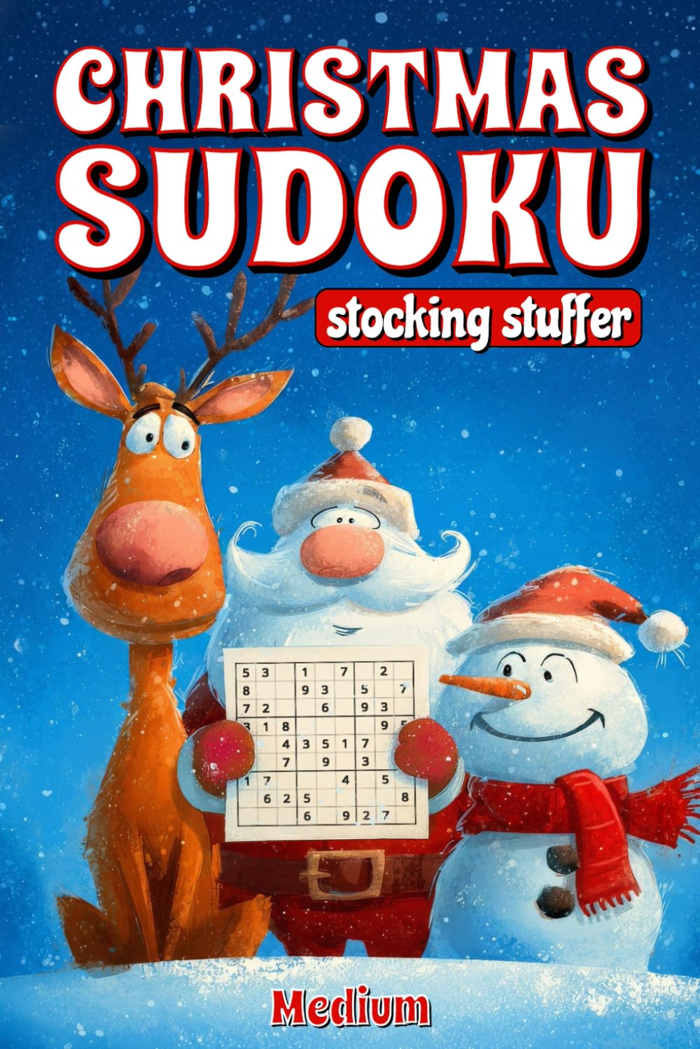 Christmas Sudoku Stocking Stuffer: 180 Medium Xmas Sudoku Puzzles. Holiday Themed Throughout. 6" x 9"