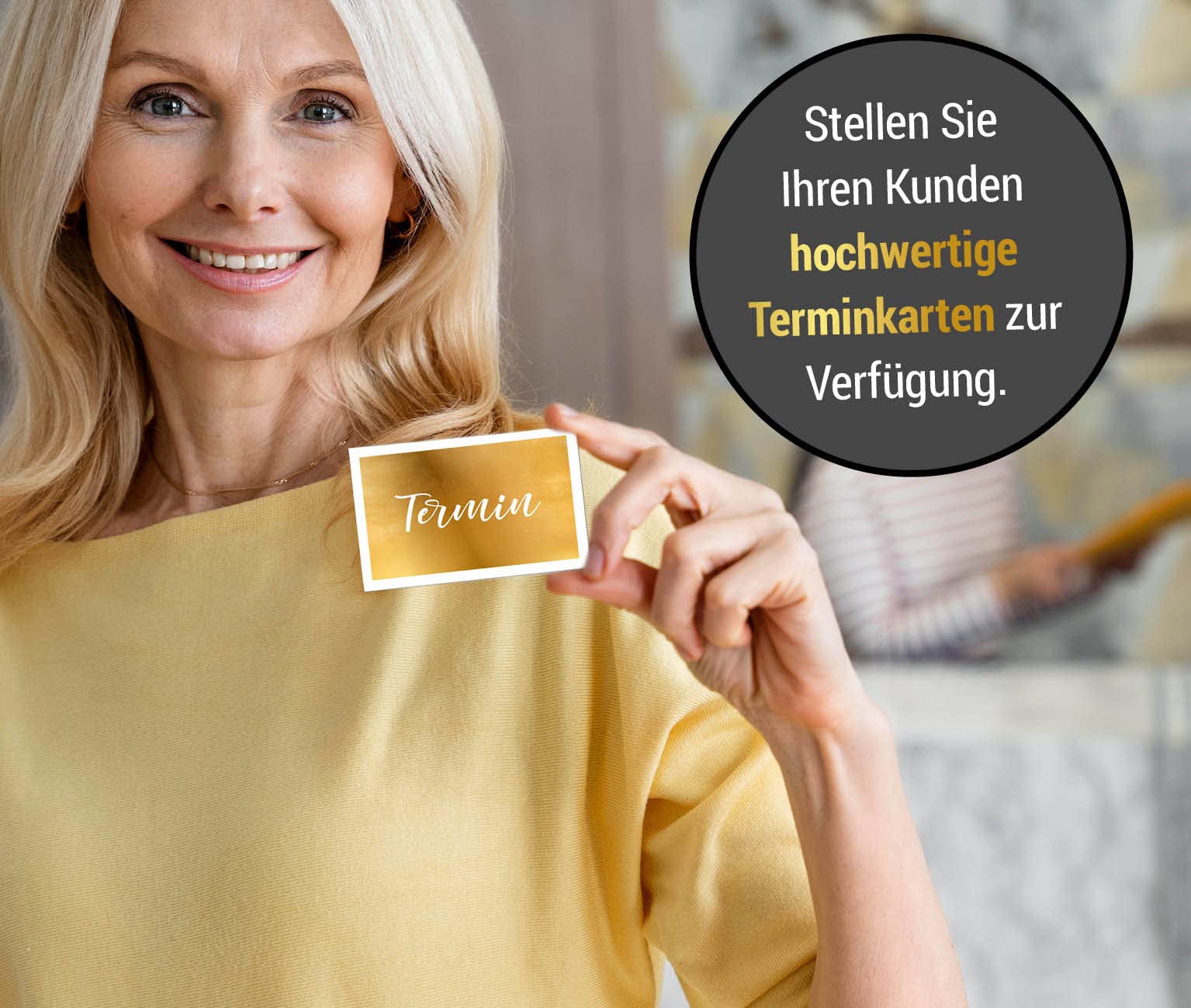 200x Terminzettel gold | mit hochwertiger Goldfolienprägung | 1 Termin auf einem Terminzettel praxis | Visitenkartenformat | Querformat