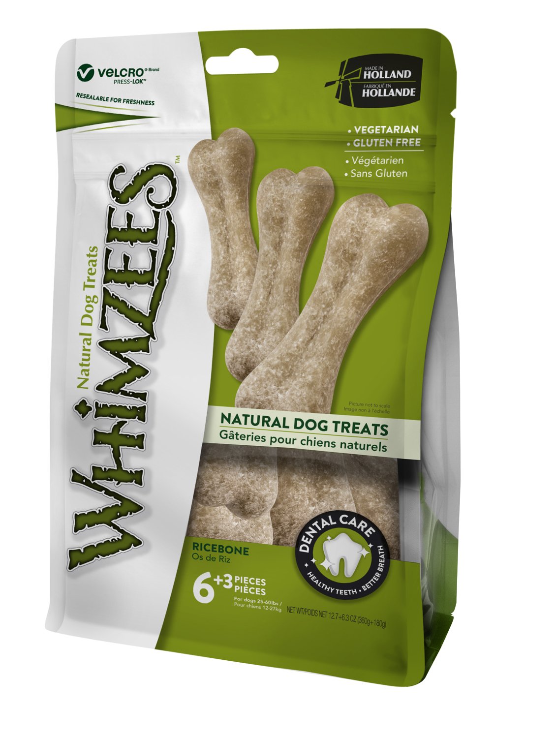 Whimzees Rice Bone 9pk (Pack of 6)