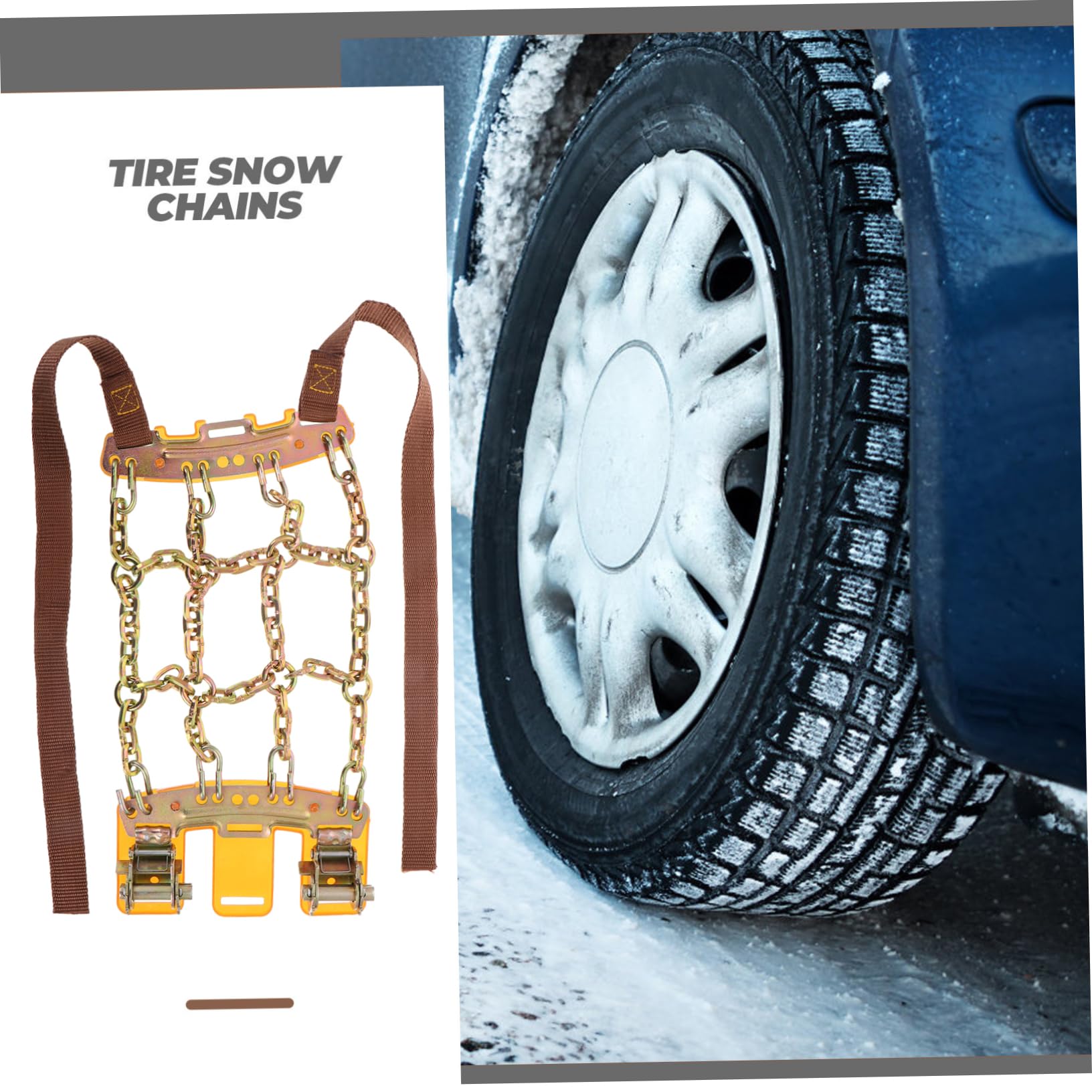 Vaguelly Catene Antiscivolo su per Neve Suv Pneumatici Auto Regolabili da Design Alta Durabilità in Acciaio Ninesquare per Viaggi Outdoor Fango