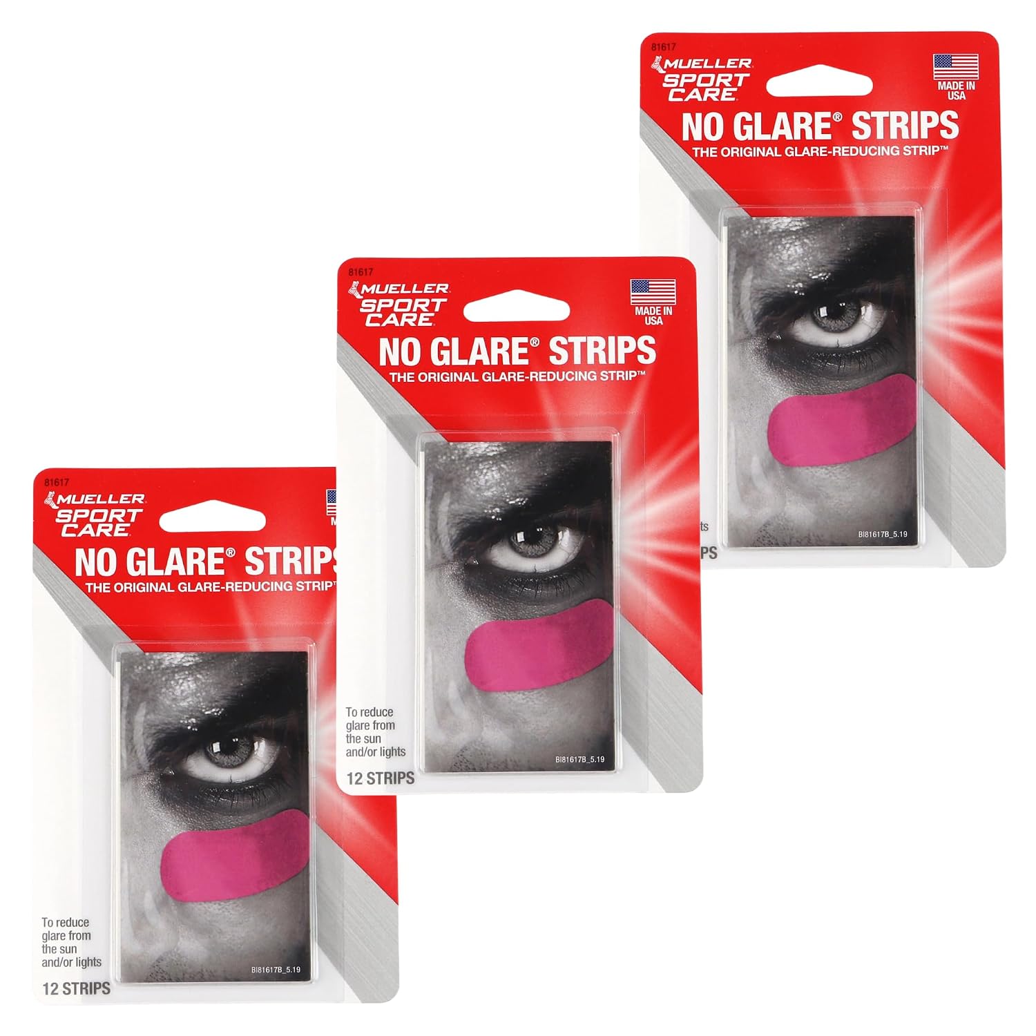 Mueller Pink No Glare Strips - 36 Tiras miniatura 1