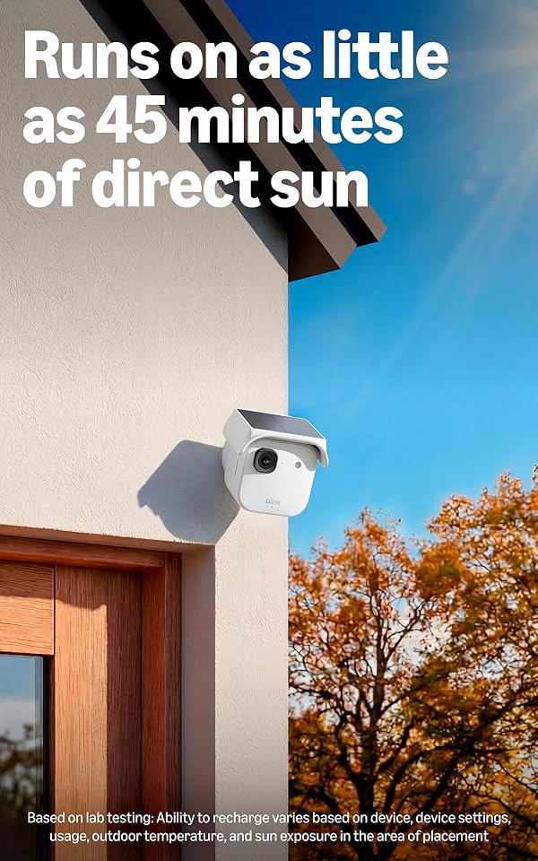 Blink Solaris Solar Panel (newest model) — Wireless fixed solar panel security accessory for Outdoor 2K+ battery camera, set up in minutes (White) by Blink - Used condition - US$34.88
