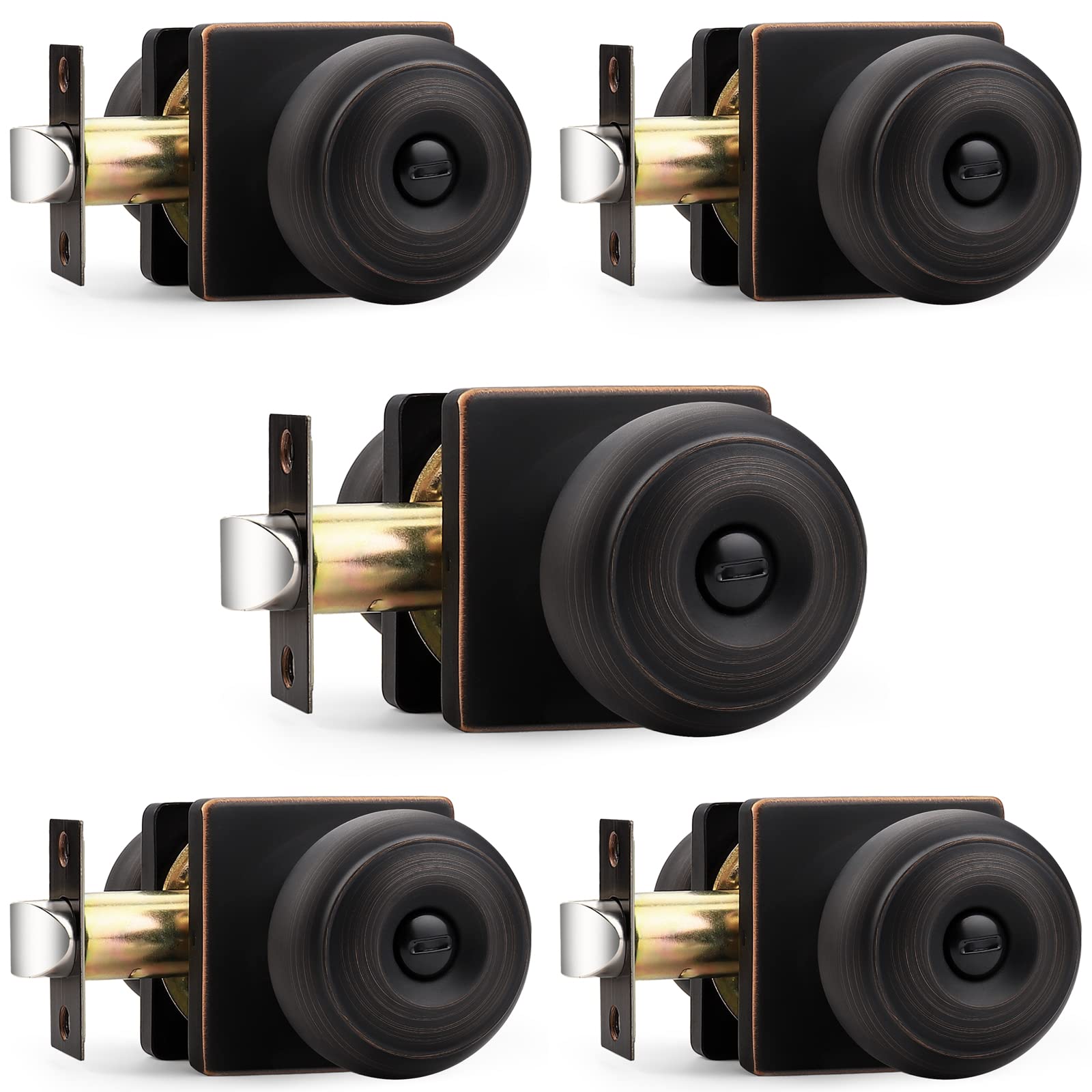 Probrico Brushed Nickel Door Knobs - Lockable & FREE SHIPPING -10 Probrico Brushed Nickel Door Knobs - Lockable & FREE SHIPPING -10