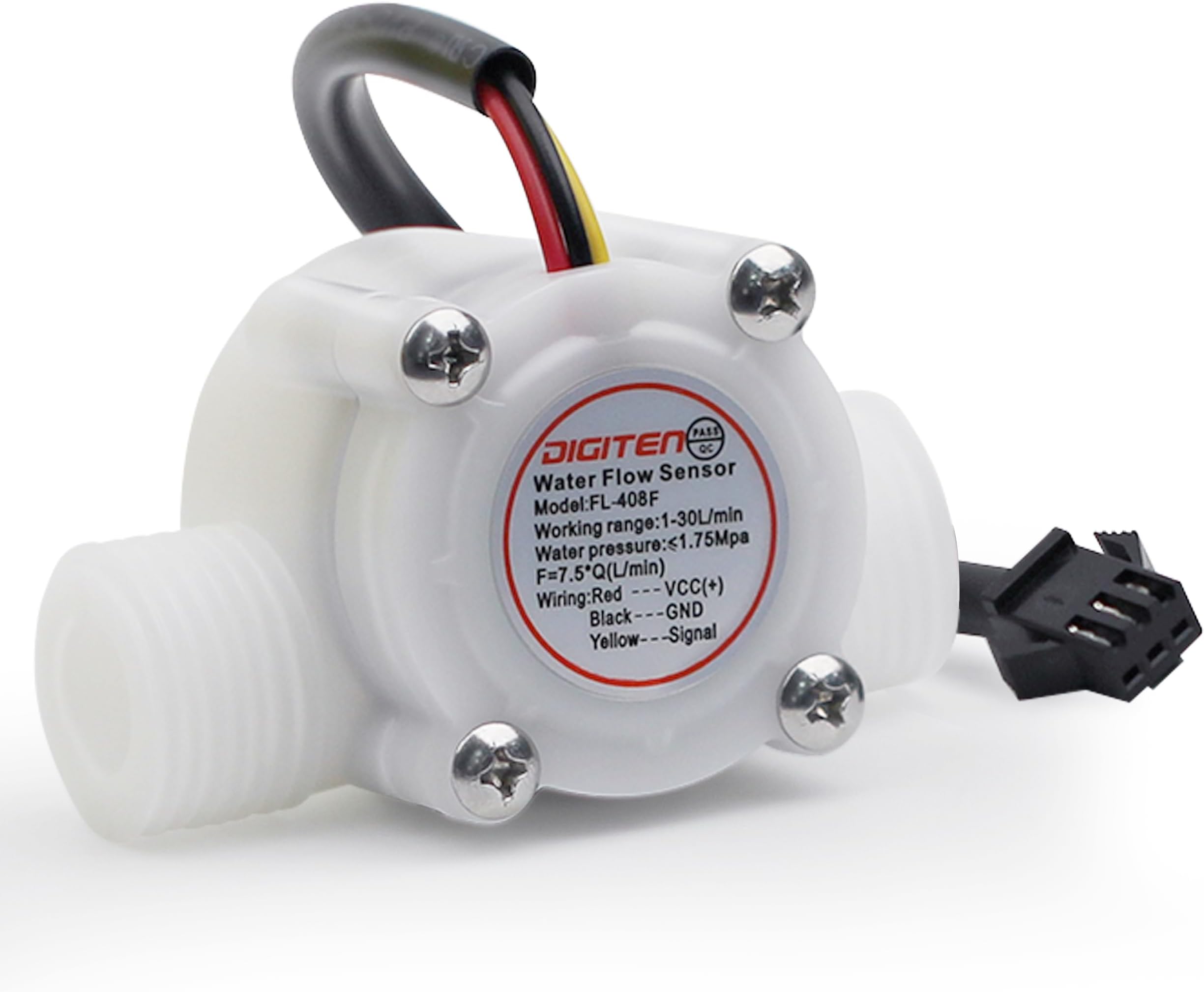 SENSTREE G1/2 ’’ Flow Hall Sensor BSP Thread, Food Grade POM 1-30L/Min Flow Meter, Food Grade Flowmeter Counter