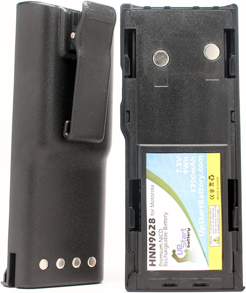 2X Pack - HNN9628 Battery for Motorola GP300, CP450, WPNN4044AR, Radius GP300, GTX Two-Way Radio (1200mAh, 7.5V, NI-CD)