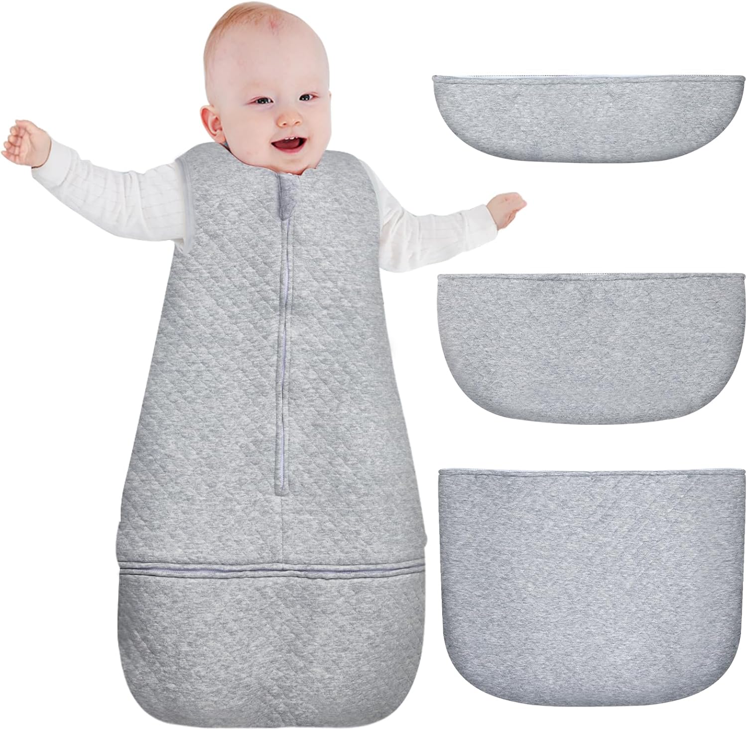 Lictin Baby Sleeping Bag, 2.5TOG Sleeveless Sleep Sack with 3 Detachable Bottoms, Unisex Swaddle Wearable Blanket with Adjustable Length for Baby Infant Toddler (6-24 Months) Lictin Baby Sleeping Bag, 2.5TOG Sleeveless Sleep Sack with 3 Detachable Bottoms, Unisex Swaddle Wearable Blanket with Adjustable Length for Baby Infant Toddler (6-24 Months)