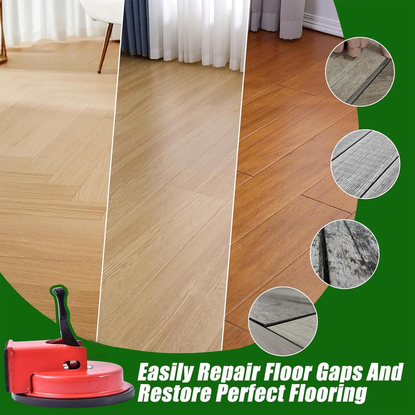 Herramienta de fijación de suelo laminado Fijador de hierro Agarrador de huecos ergonómico Dispositivo de ayuda a la construcción Palanca de soporte de ajuste de tablero Utilidad de construcción Equip