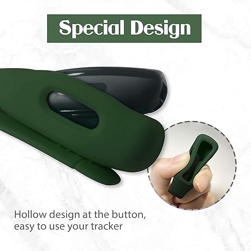 Miniatura 23 de HSWAI Paquete de 3 clips de repuesto para Fitbit Inspire 2/Fitbit Inspire 3, clip de silicona suave y cómodo de protección de 360°, accesorio negro