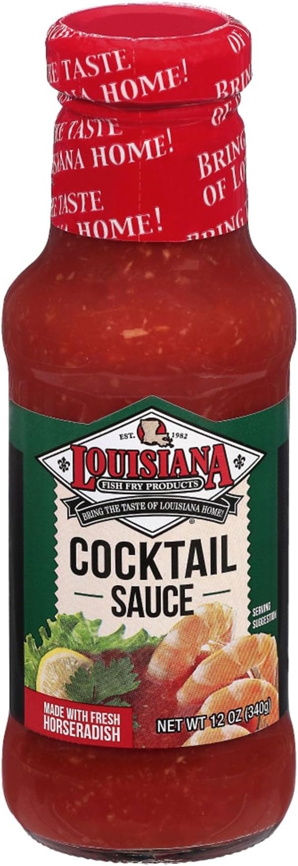 Louisiana Shrimp Cocktail Gourmet Seafood Dipping Sauce - 12 Ounce - Sweet Flavor