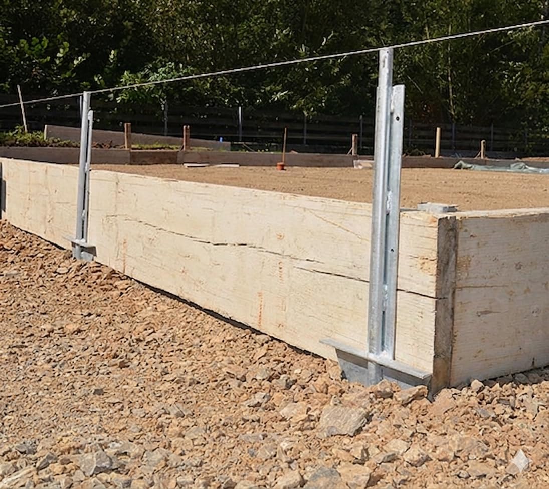 Bodenplatten Abschalung Set 10 Stk – Abschalpflock & Abschalstützen für Fundament Schalung Betonbau robust wiederverwendbar