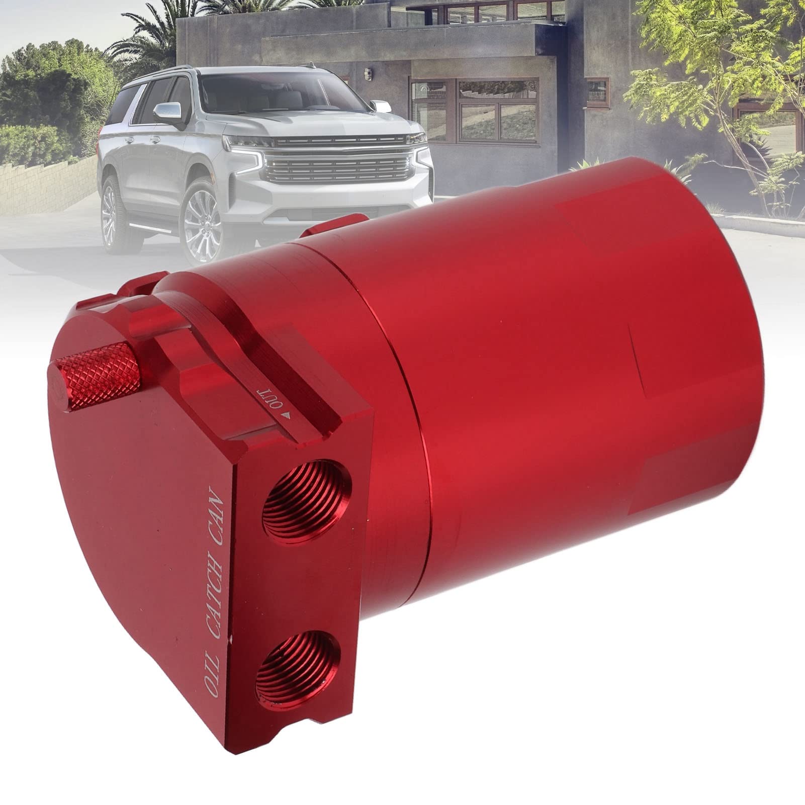 Recuperatore Olio Separatore Carburante Efficace per Chevy Silverado 1500 5,3 L 6,2 L 2019-2022, Sierra 1500 2019-2022 – Materiale in Lega di Alluminio (Rosso)