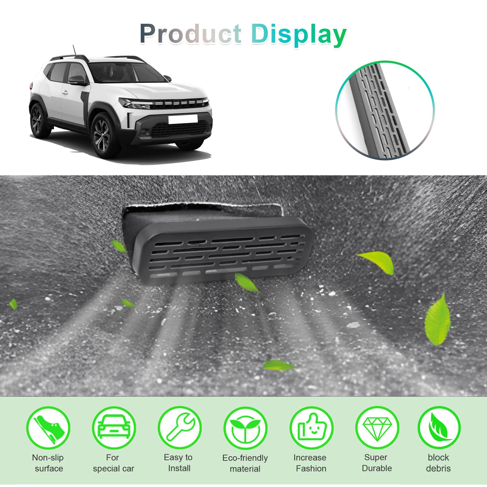 GAFAT Dacia Duster 3 2024 2025/ Dacia Bigster 2025 Couverture Air Vent, Duster 3 2025 Housse Protection Filtres à Air Outlet pour Climatisation Sous le Siège, Dacia Duster 3 Accessoires