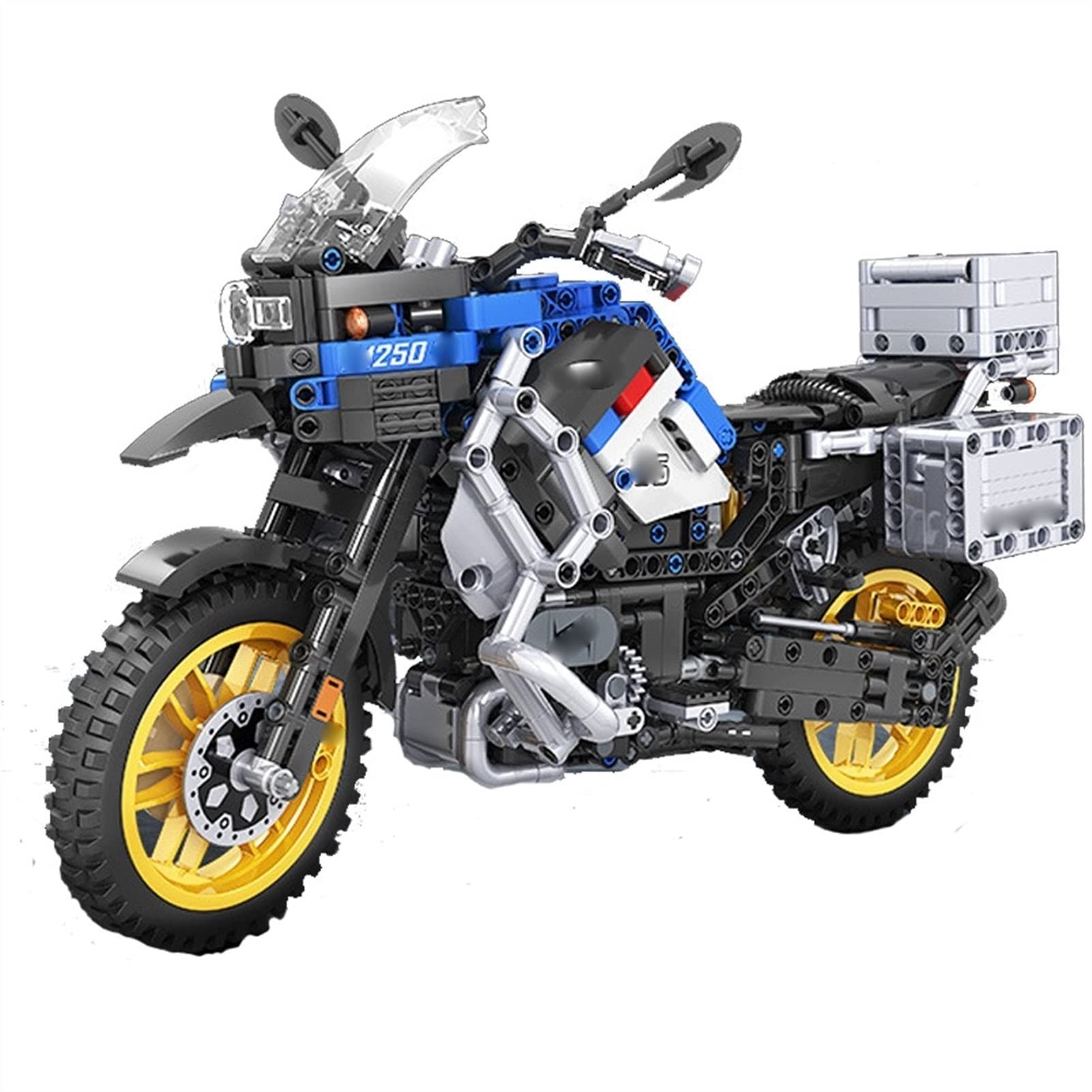 Diecast 1:6 Assembled Building Blocks For BMW GS Adventure Motorcycle Cross-country Model Children Toys Ornaments