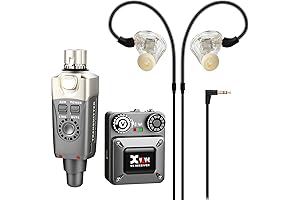 xvive U4 Wireless In-Ear Monitor System Bundle with T9 Dual Balanced-Armature Drivers In-Ear Headphones