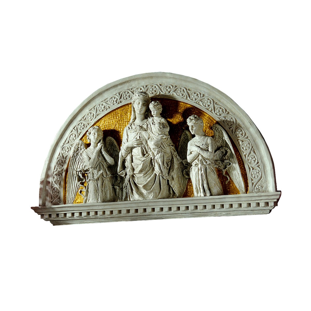 Design ToscanoBlessed Union Renaissance Arch Sculptural Lunetta, Ivory/Gold