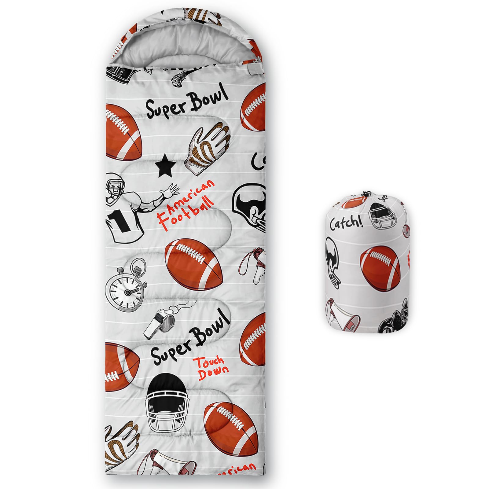 Print sleeping bag sleeping bags Outdoor Camping Sleeping Bag Suitable For Children Boys And Girls Portable Waterproof Compact