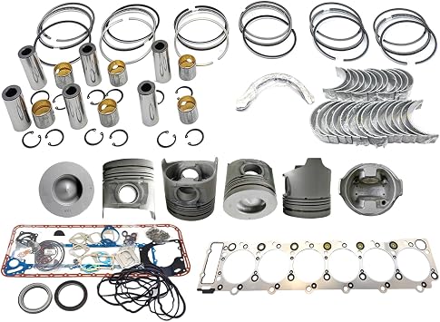 6HK1 Overhaul Rebuild Kit No cylinder liner and valve For Isuzu 6HK1-EI 6HK1EI Engine 4 Rings&Round Combustion Chamber 61.7mm 8981529011
