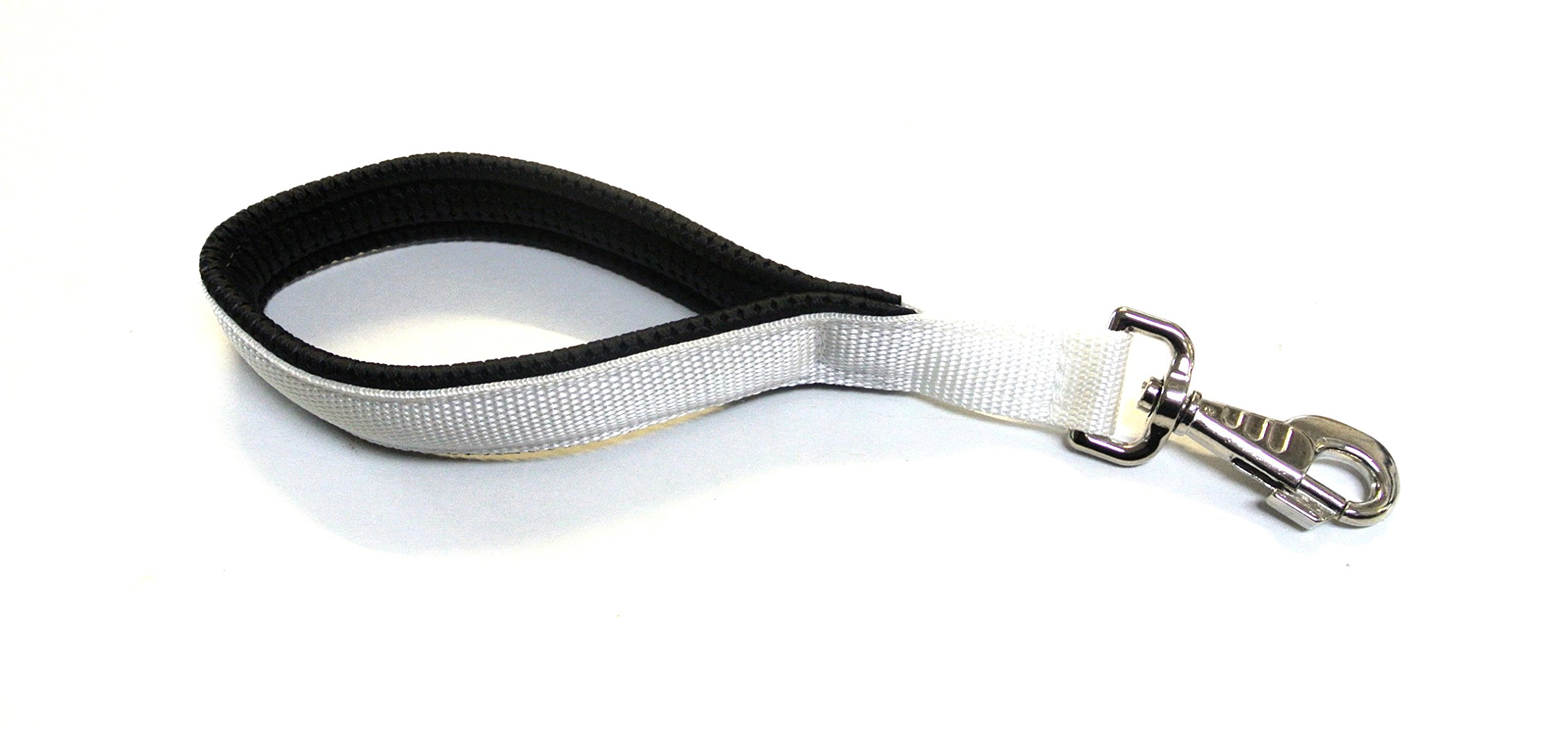 13" Short Close Control/Traffic Control Dog Lead Leash With Padded Handle For Comfort In (White) โ image 1