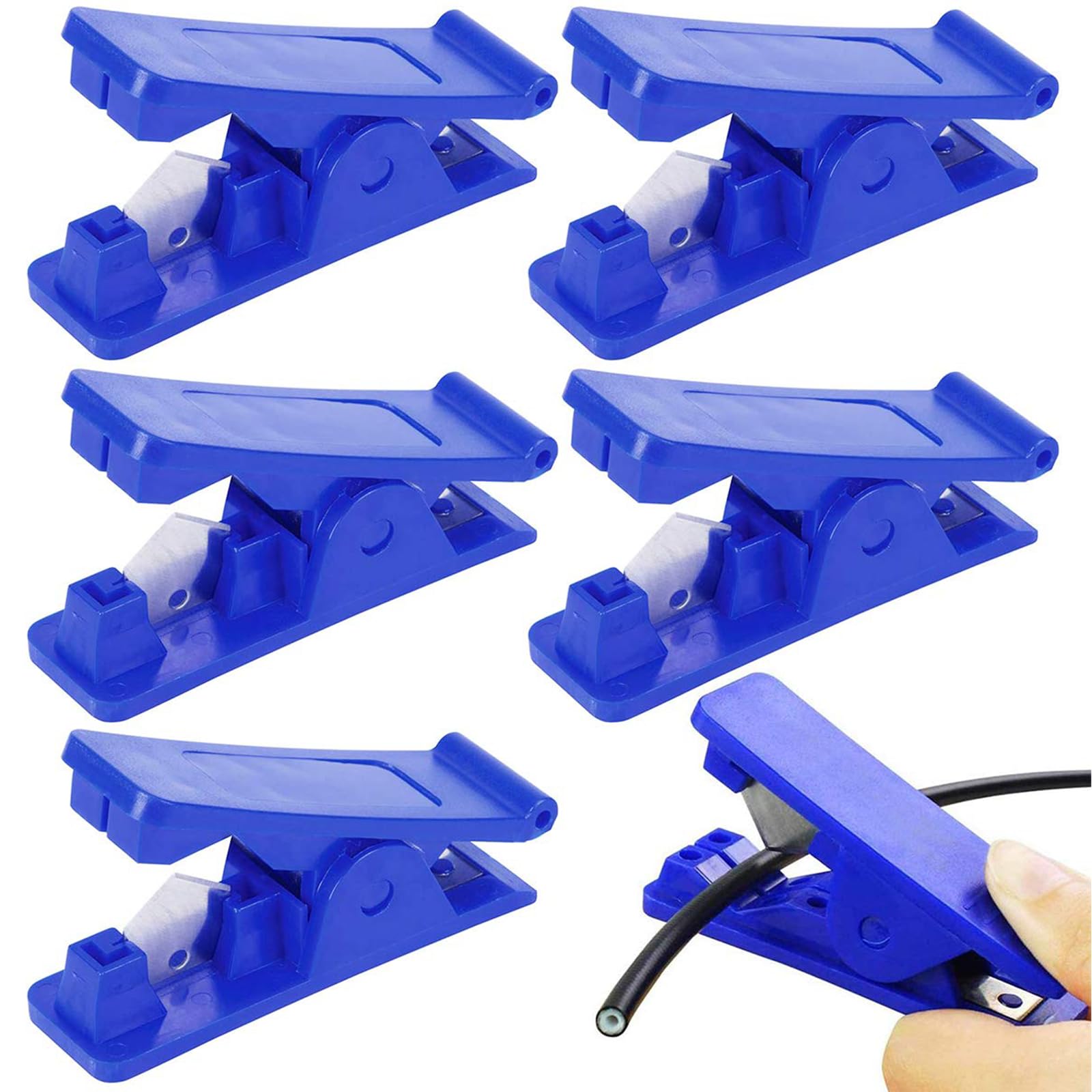 Cortador de Tubo Plástico,RoadLoo 6 Piezas Cizalla de Tubo de Plástico Goma Suave Herramienta de Corte Silicona Nuevo Cortador De Tubo Bicicleta de Montaña PU Nylon Tijeras Cortadas Manguera Tubo